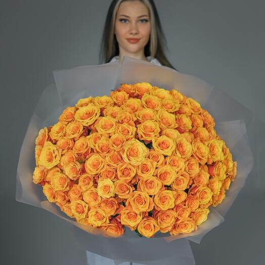 101 роза Испания 60см