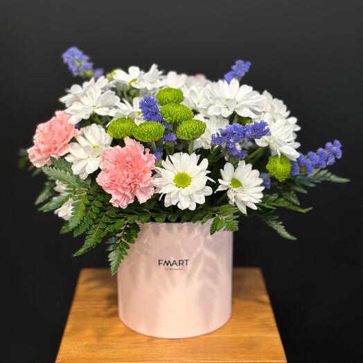 Flores en Caja con estatica