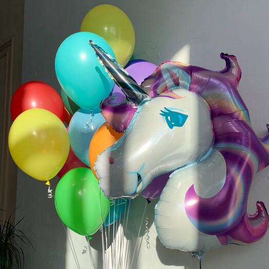 Шарики с единорогом