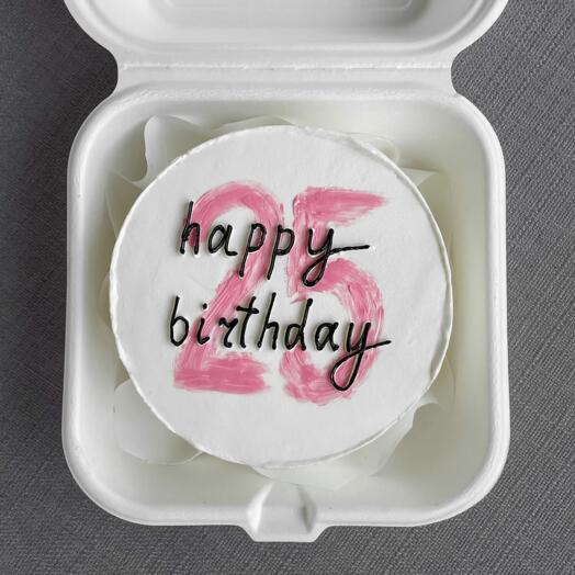 Бенто-торт с дизайном «Happy birthday»