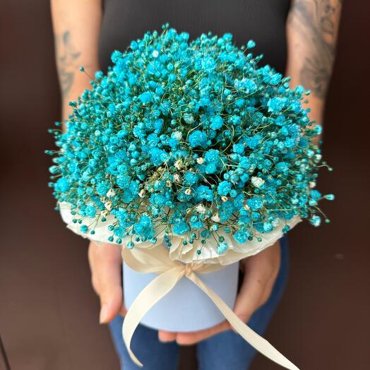 Цветочная композиция из гипсофилы Облачко гипсофилы Лазурное🩵💙