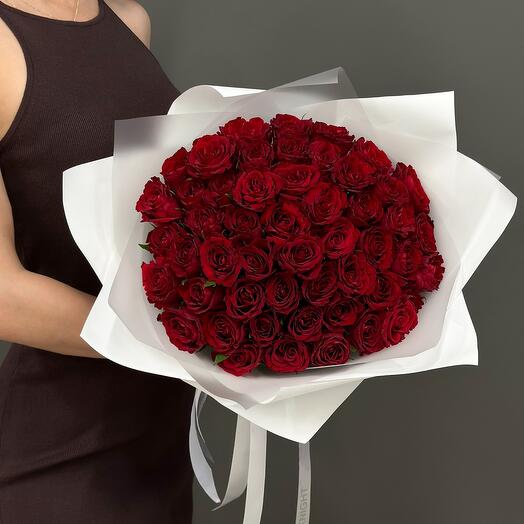 51 red Kenyan roses