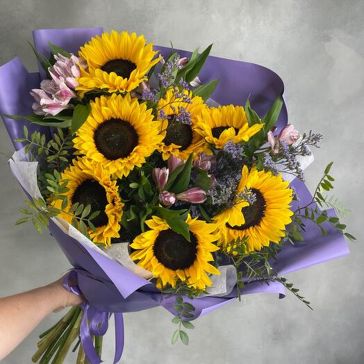 Sunflower 7.0 подсолнухи  в сиреневом