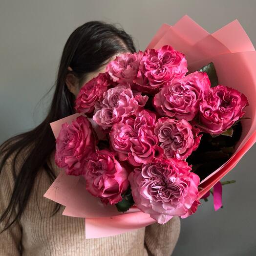 Пионовидные розы Кантри Блюз🌸