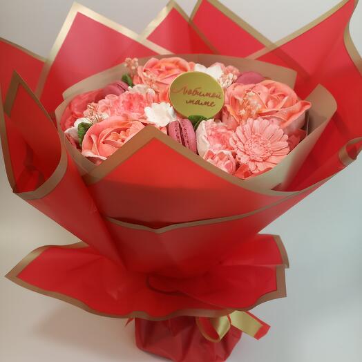 Букет из зефирных цветов