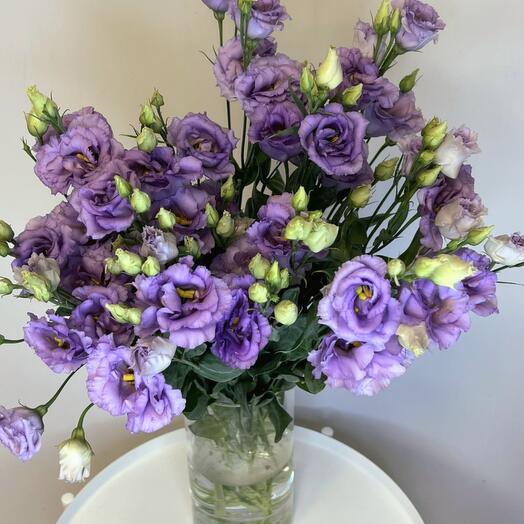 Purple lisianthus bouquet