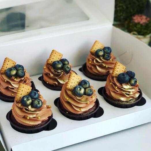 Шоколадные капкейки 🧁(6шт)