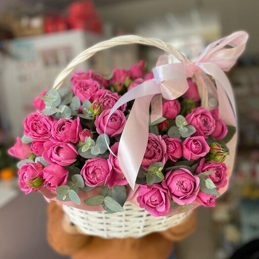 Корзина пионовидных Роз💞🌸