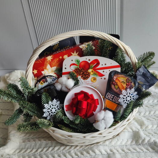 Новогодняя корзина "снежные истории"