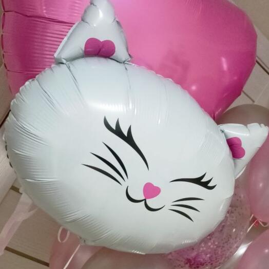 Голова белая кошечка