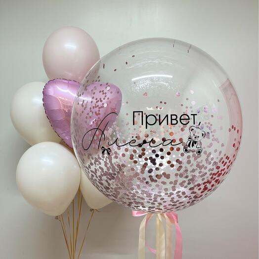 Воздушные шары на выписку девочки