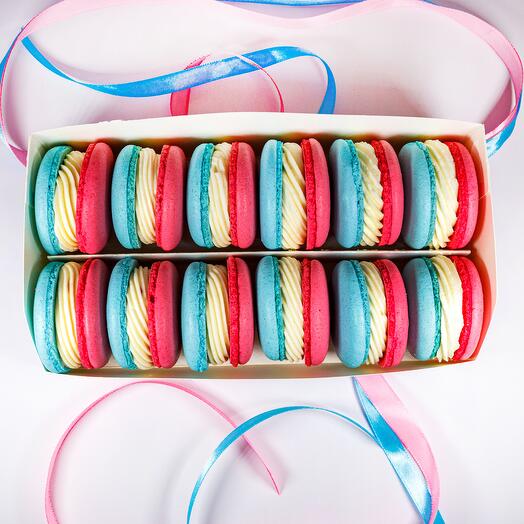 Набор макарон "Гендер пати" 12 шт