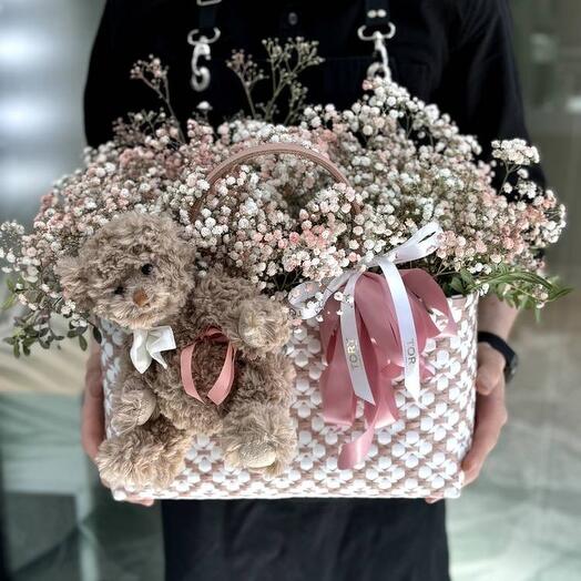 Flowers in a bag "Furry friend"