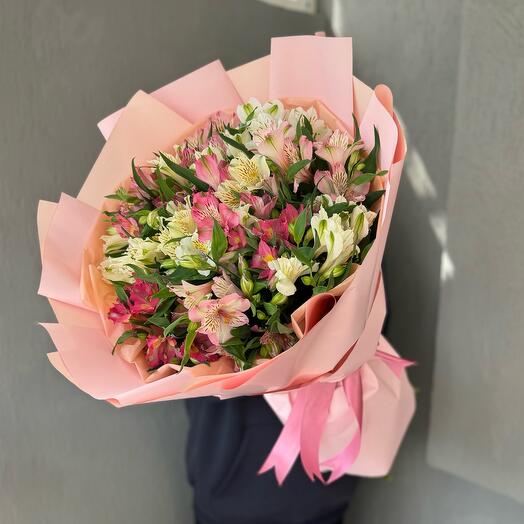 Шикарный букет разноцветных премиальных эквадорских альстромерий 💐