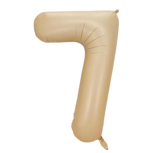 (НА ВЫБОР) Воздушный шар 100 см кремовая Сатин цифра. Helium balloon ON CHOICE 100cm number creamy satin