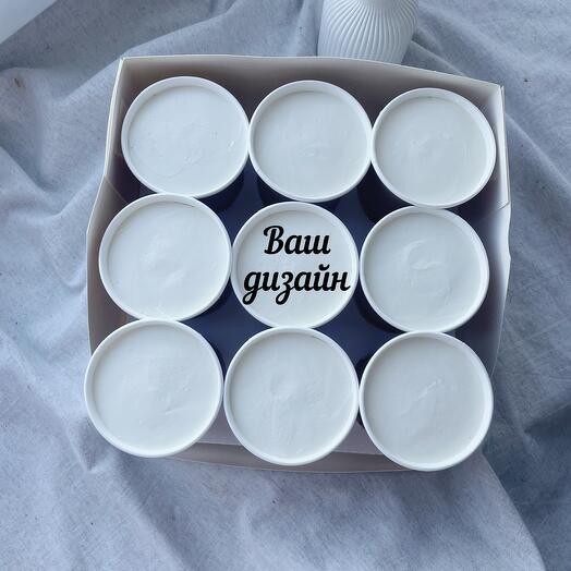 Набор из 9 тортов в стаканах с вашим дизайном