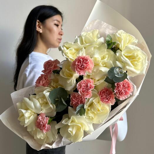 Букет с французкими розами