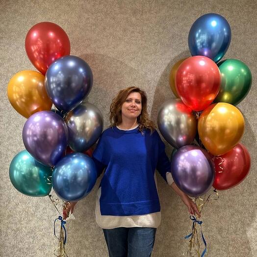 Globos de colores cromados para el cumpleaños de la hija, hijo, niña, niño, papá, padre, hombre 20 globos