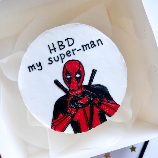 Бенто торт «HBD my super-man» для мужа | друга | парня