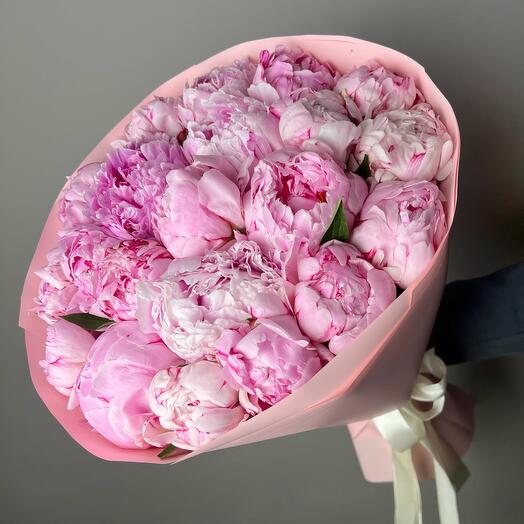 Pink Peonies 21 pcs Russia