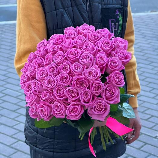 Букет из 51 розовой розы
