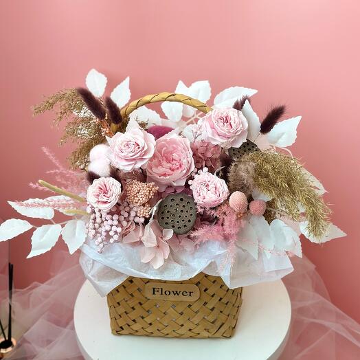 Корзина с розами 🌸