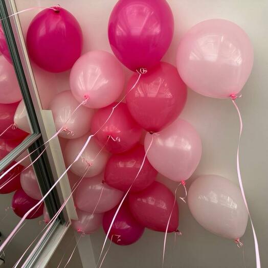 Для девочки - Розово-нежная симфония шаров - набор из 15 штук