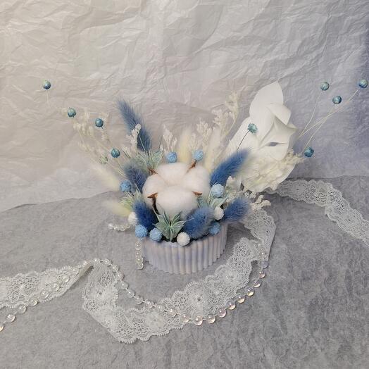 Небесная композиция из сухоцветов