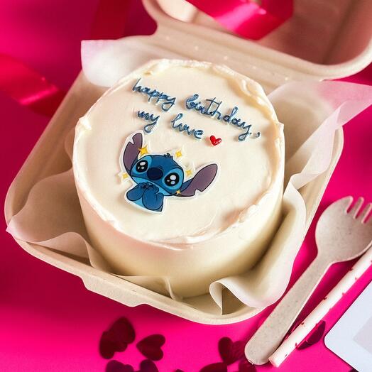 Бенто торт Стич « happy birthday my love девушке,парню,сестре,жене, мужу, ребенку