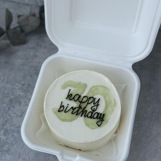 Бенто торт S с цифрой happy birthday парню девушке