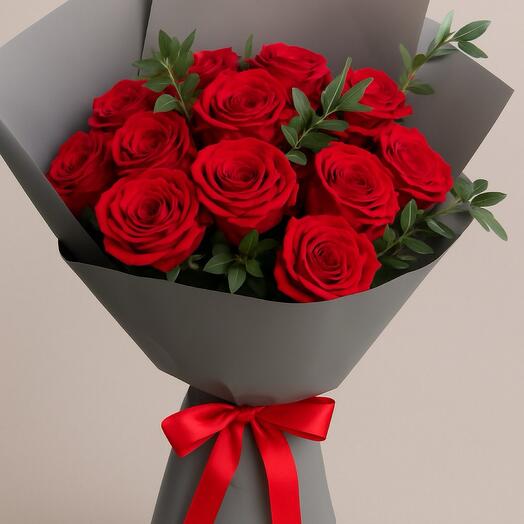 Моно букет из 19 роз