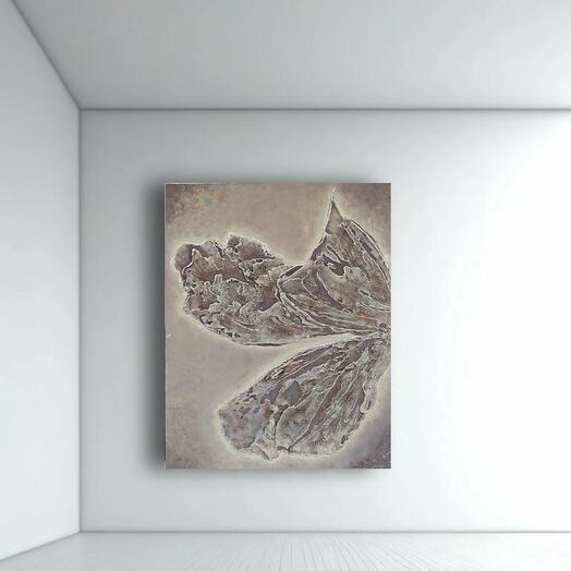 Картина интерьерная абстракция фактурная бежевая