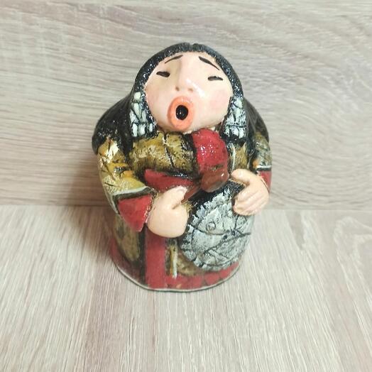 Кукла скульптура Шаманка (гремелка)