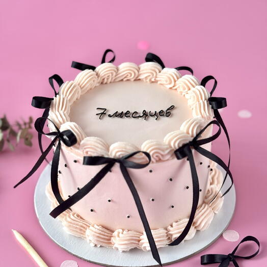 Торт «7 месяцев» для девочки в стиле Ламбет 🎀