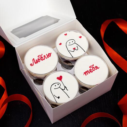 Трайфлы "Люблю тебя", набор 4 шт