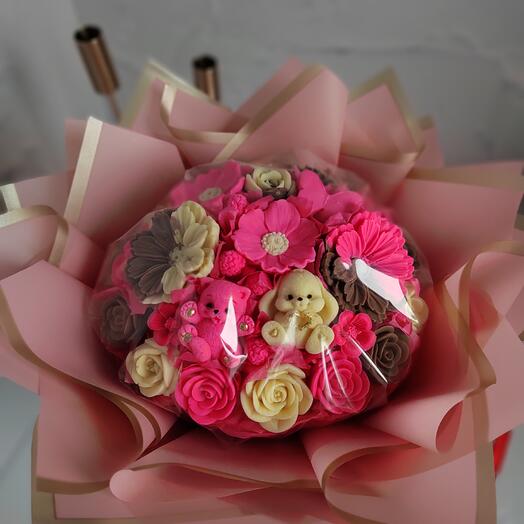 Шоколадный букет. Шоколад. Подарок маме/коллеге/сестре/бабушке/родственникам