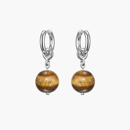 Серьги из тигрового глаза