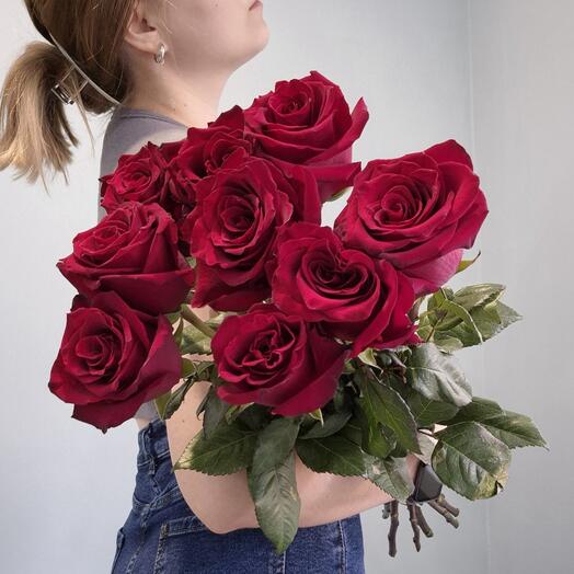 Классика красные розы 9шт