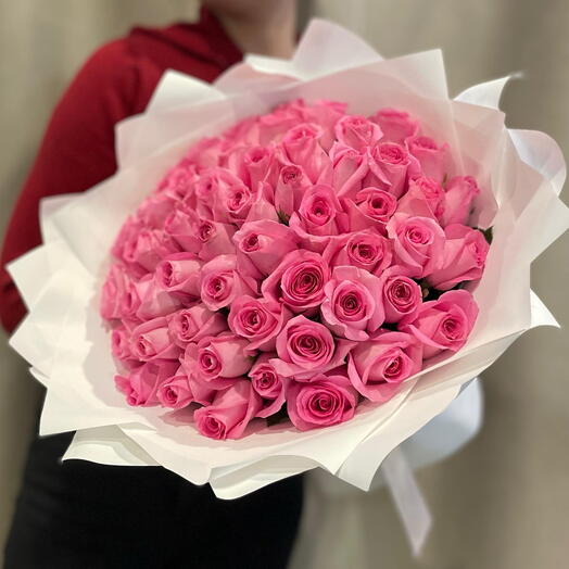 🌷Букет из 51 шт. розовых роз