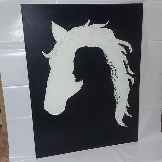 Панно "Белая лошадь"