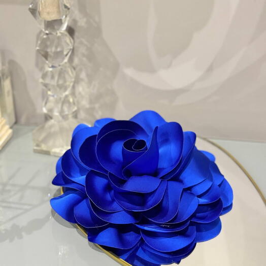 Брошь из текстиля «FIORI 3 | ELECTTRICISTA BLU»