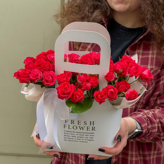 Дофаминовая композиция с клубничными розами ХИТ‼️продаж + сладкий подарок 🎁