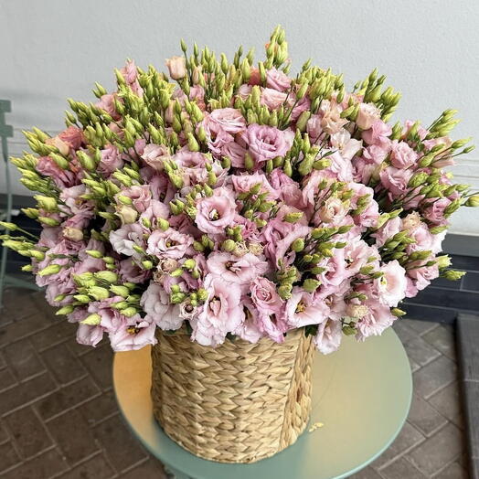 Корзина с эустомой Эустома XL