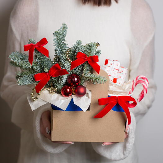 Новогоднее настроение🎄: композиция + сладости