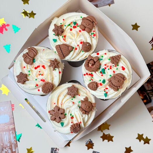 Новогодний набор трайфлы 4 штуки