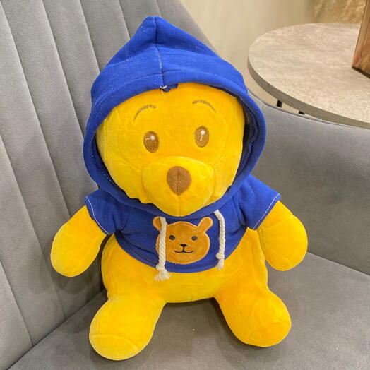 Винни Пух яркий в синей кофточке 😍