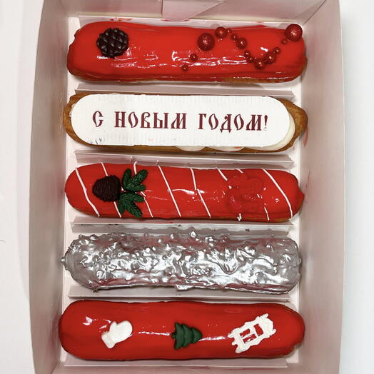 Новогодний набор эклеров