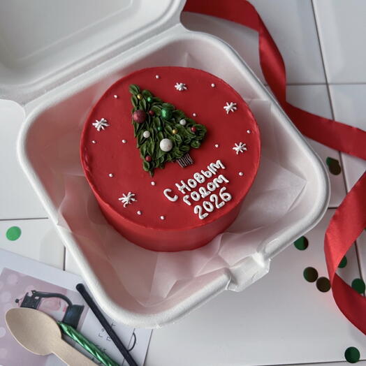 Бенто торт новогодний 2026