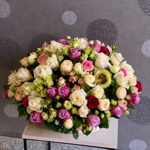 Корзина с цветами 💞