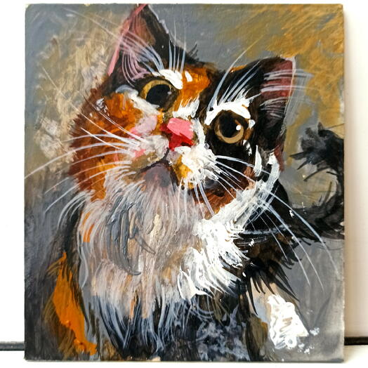 Кот миниатюра, картина